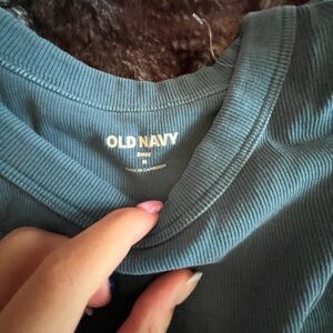 Old Navy Teal Ribbed Shirt